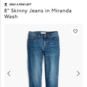 Madewell mid-rise distressed skinny jeans